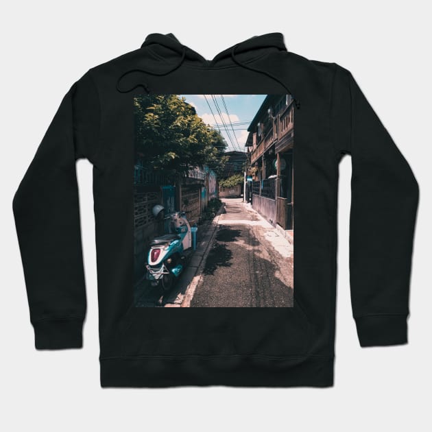 Chiang Mai streets - Scooter Hoodie by Chigurena